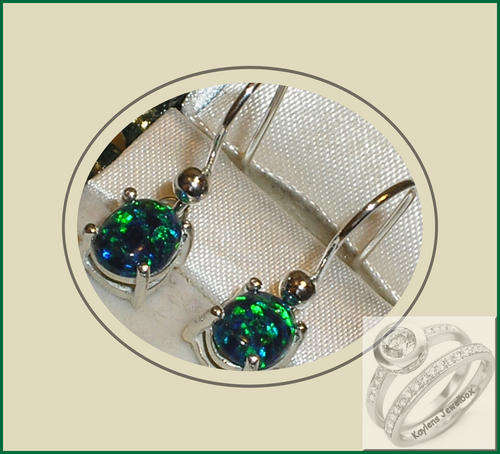 ***LAST ITEM***SOLID SILVER BLACK OPAL DROPPER EARRINGS