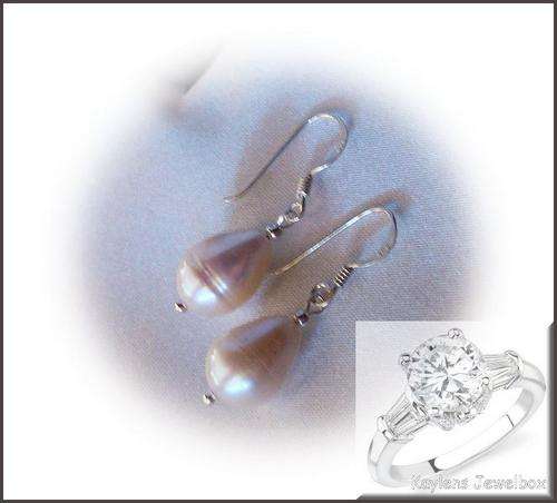 PERFECT GIFT WITH MOTHERS DAY AROUND THE CORNER: DROP GORGIOUS PEARL STERLING SILVER EARRINGS!!