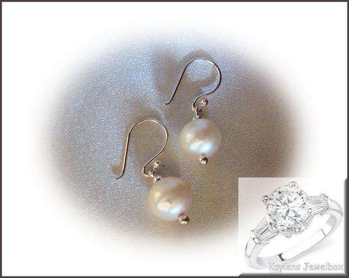 ***SCHICK, EXTRAUDANARY AND GORGIOUS: REAL PEARL DROP EARRINGS 925 STERLING SILVER