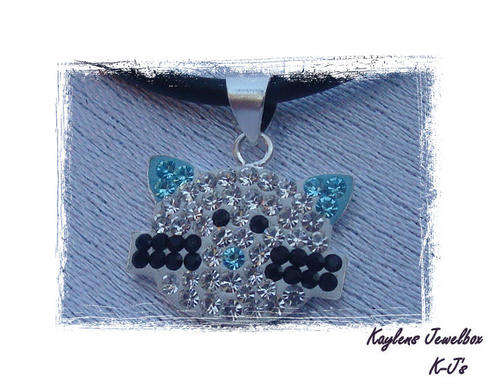 ***R480***STUNNING!! Solid Sterling Silver Cat Pendant with chain!!