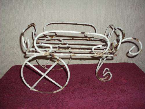Cast Iron Cart Plant Stand