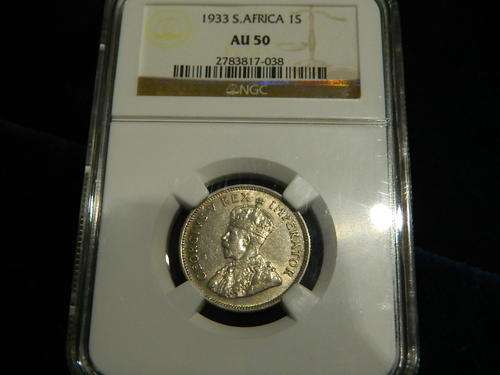SCARCE !!! 1933 UNION SHILLING AU 50 NGC !!!*