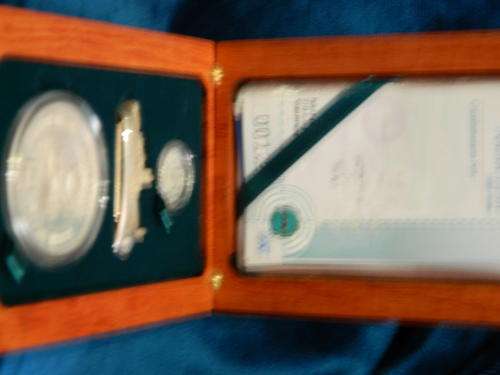 * SA MINT SILVER SET - INTERNATIONAL POLAR YEAR ( WOODEN BOX + COA )