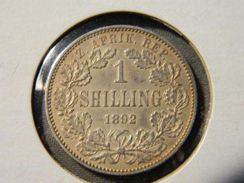 ** 1892 SHILLING - A/UNC.**