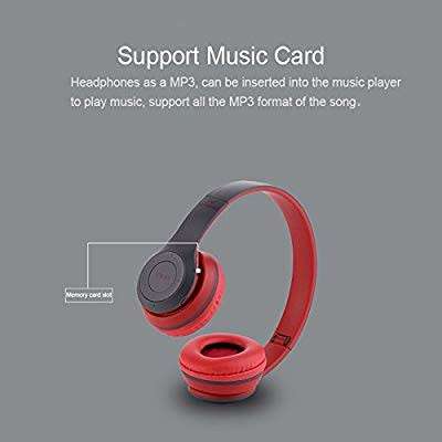 P47 On Ear Wireless Headphones Mobile Phone Earphone with Mic and Volume Control (blue)