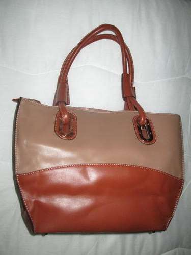 brown leather bag