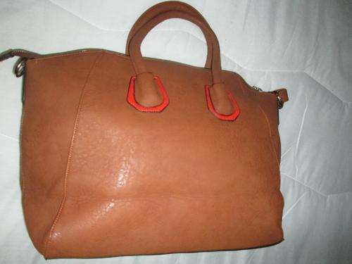 brown leather bag