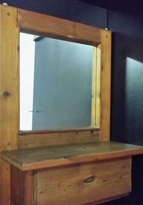 OREGAN PINE MIRROR AND DRAWER