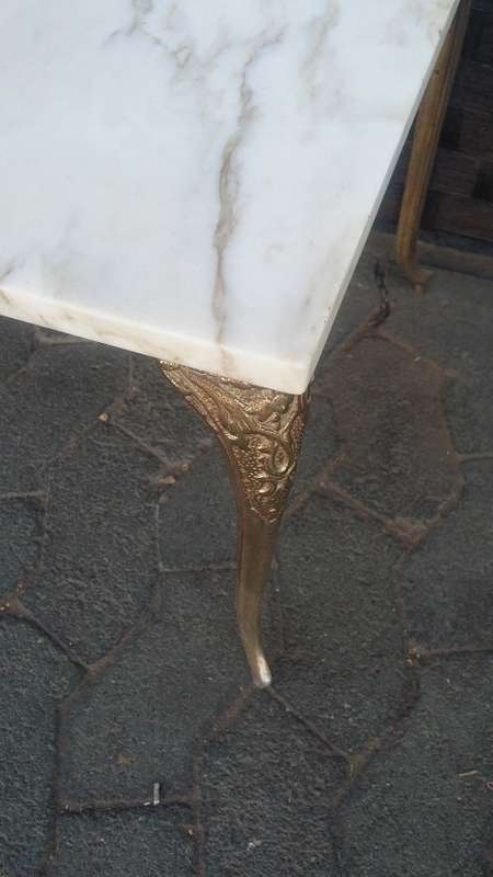 BRASS AND MARBLE COFFEE TABLE ...COLLECTION EDENVALE JHB
