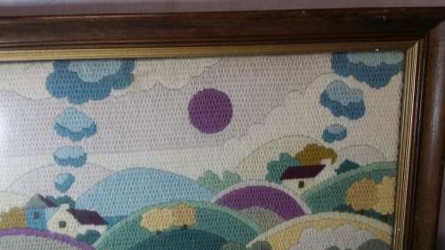 A  " NOUVELLE TAPISSSERIE " MADE IN FRANCE TAPESTRY WOOD AND GLASS FRAME ( COLLECTION EDENVALE JHB )