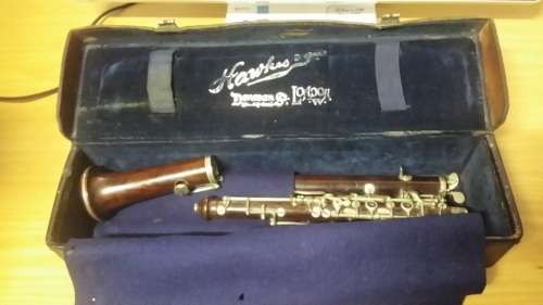MUSICAL INSTRUMENT HAWKES  & SON LONDON " BASSOON " ?? FLUTE ??