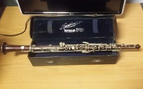 MUSICAL INSTRUMENT HAWKES  & SON LONDON " BASSOON " ?? FLUTE ??