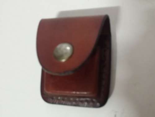 A GENUINE LEATHER CLIP ON  ZIPPO LIGHTER HOLDER POOCH