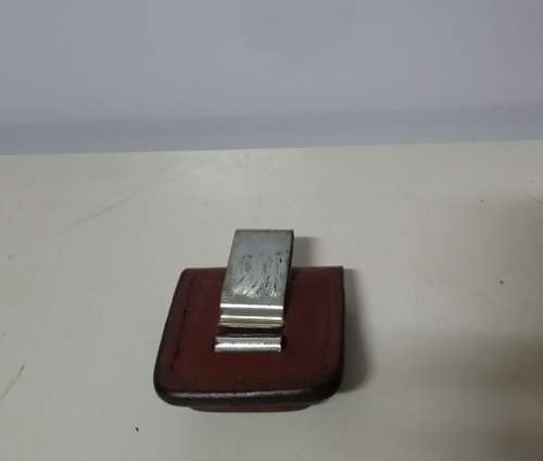 A GENUINE LEATHER CLIP ON  ZIPPO LIGHTER HOLDER POOCH