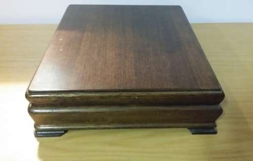 VINTAGE SILVER PLATED CUTLERY SET BONE HANDLE KNIVES IN WOODEN CADDIE BOX