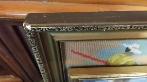 TAPESTRY OF MATADOR  IN WOODEN FRAME