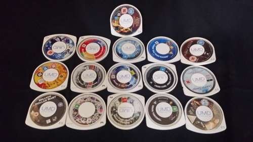 ASSORTMENT OF PSP GAMES AND MOVIES  ( 15 )  ONE JOBLOT