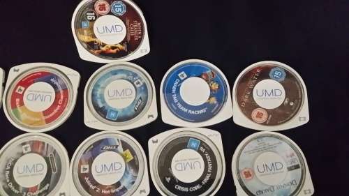 ASSORTMENT OF PSP GAMES AND MOVIES  ( 15 )  ONE JOBLOT