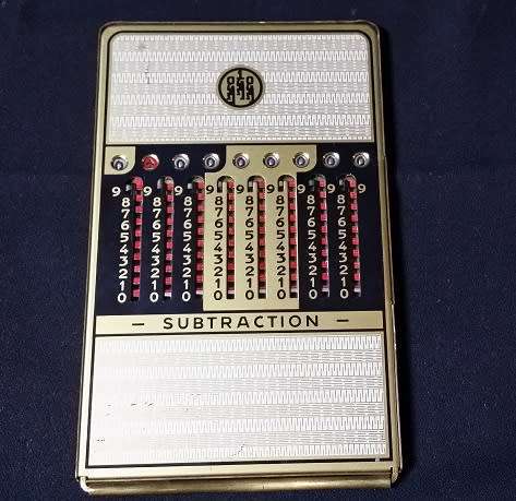 A REAR FIND ! UNUSUAL  VINTAGE DUPLEX ADDIATOR ADDITION AND SUBTRACTION CALCULATOR