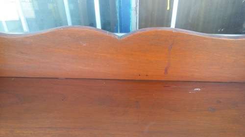VINTAGE  SOLID MAHOGANY WOODEN BOOK SHELVE    /  BUYER MUST COLLECT EDENVALE JHB