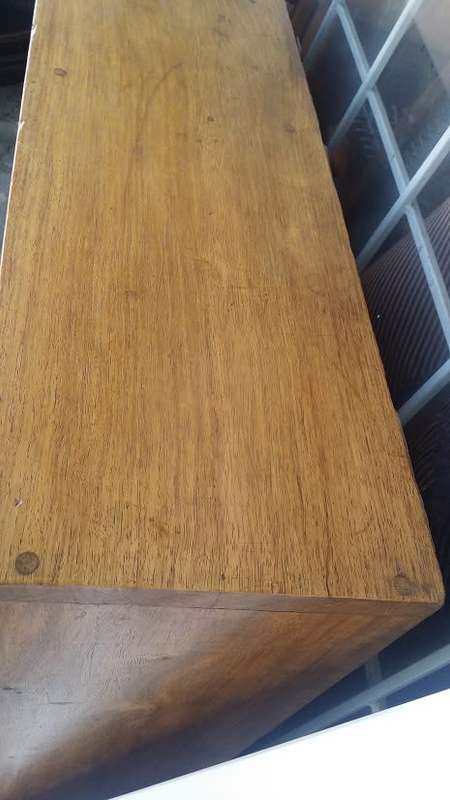 A LOVELY ART DECO  WOODEN BOOKCASE   WITH CUPBOARD  /  BUYER MUST COLLECT EDENVALE JHB