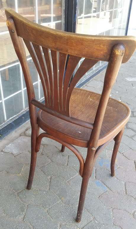 ANTIQUE PATTERNED PRESSED SEAT AND BENT WOOD   CHAIR   /  BUYER MUST COLLECT EDENVALE JHB