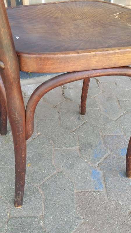 ANTIQUE PATTERNED PRESSED SEAT AND BENT WOOD   CHAIR   /  BUYER MUST COLLECT EDENVALE JHB
