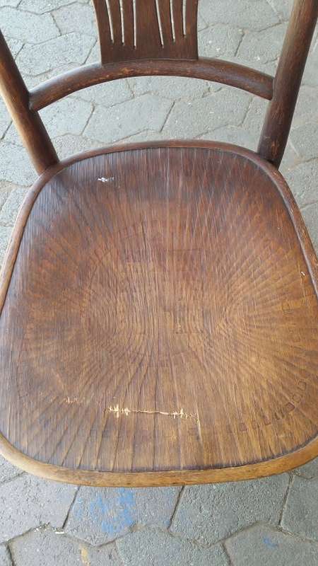 ANTIQUE PATTERNED PRESSED SEAT AND BENT WOOD   CHAIR   /  BUYER MUST COLLECT EDENVALE JHB