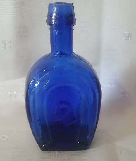 FANTASTIC VINTAGE  BLUE GLASS BOTTLE