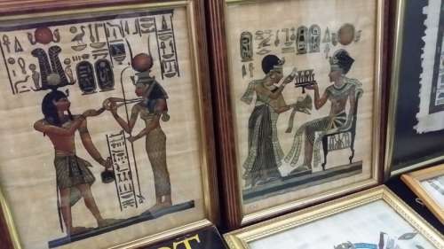 FIVE EGYPTIAN PICTURES AND BOOK