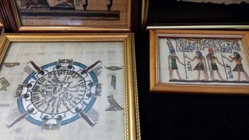 FIVE EGYPTIAN PICTURES AND BOOK