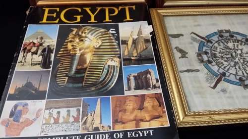 FIVE EGYPTIAN PICTURES AND BOOK