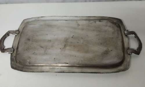 SILVER PLATED TRAY 48 CM X 27 CM  WELL USED
