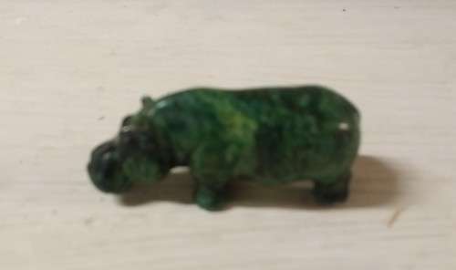 SMALL MALACHITE  HIPPO   6 CM