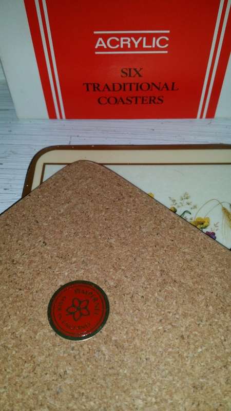 SET OF SIX PIMPERNEL ACRYLIC COASTERS