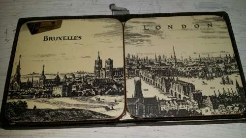 SET OF SIX PIMPERNEL ENGLAND COASTERS / WALL DECOR
