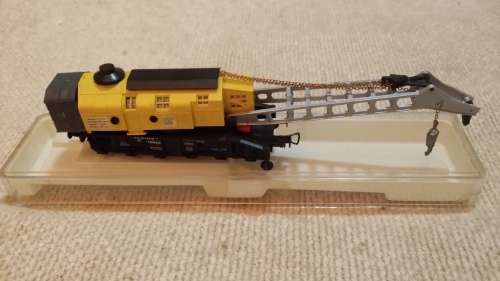 HO Train Liliput Operating Wrecking Crane Car