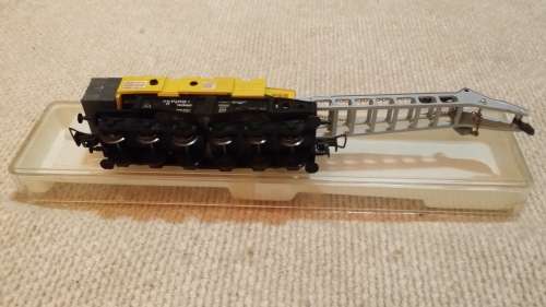 HO Train Liliput Operating Wrecking Crane Car