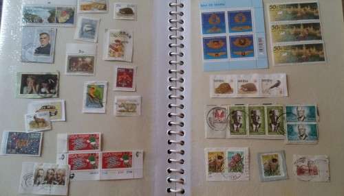 STAMPS :   ALBUM SOUTH AFRICAN STAMPS UNUSED AND USED