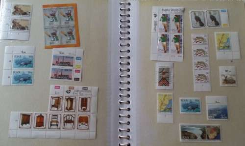 STAMPS :   ALBUM SOUTH AFRICAN STAMPS UNUSED AND USED