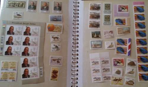 STAMPS :   ALBUM SOUTH AFRICAN STAMPS UNUSED AND USED
