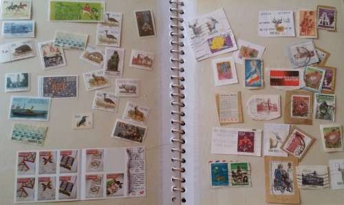 STAMPS :   ALBUM SOUTH AFRICAN STAMPS UNUSED AND USED