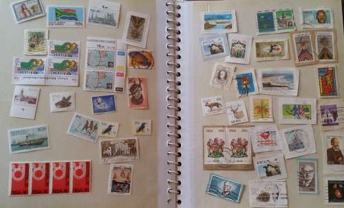 STAMPS :   ALBUM SOUTH AFRICAN STAMPS UNUSED AND USED