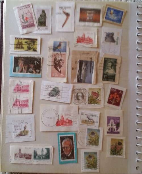 STAMPS :   ALBUM SOUTH AFRICAN STAMPS UNUSED AND USED
