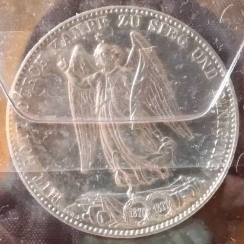 COINS : KARL KOENIG VON WUERTTEMBERG 1870 - 1871 SILVER COIN