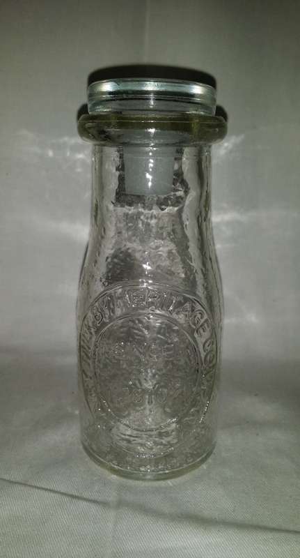 VINTAGE GLASS BOTTLE 14 CM