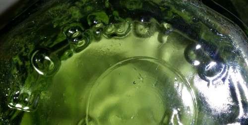 GREEN GLASS  USA VASE VINTAGE