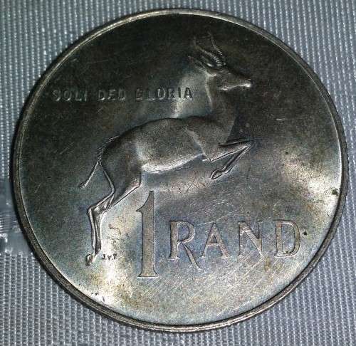 1967 SILVER ONE RAND R1 SOUTH AFRICAN COIN