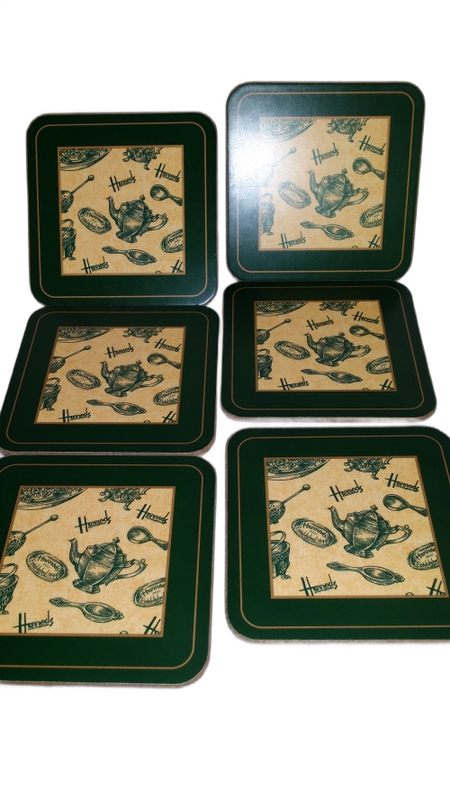 SET OF SIX HARRODS COASTERS