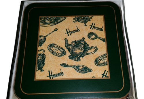 SET OF SIX HARRODS COASTERS